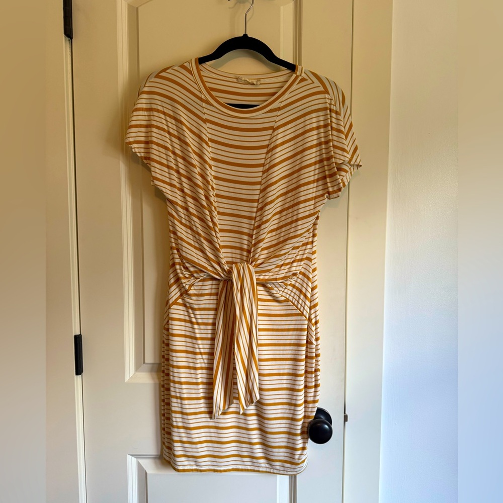 Altar’d State Striped Yellow and White Dress size S